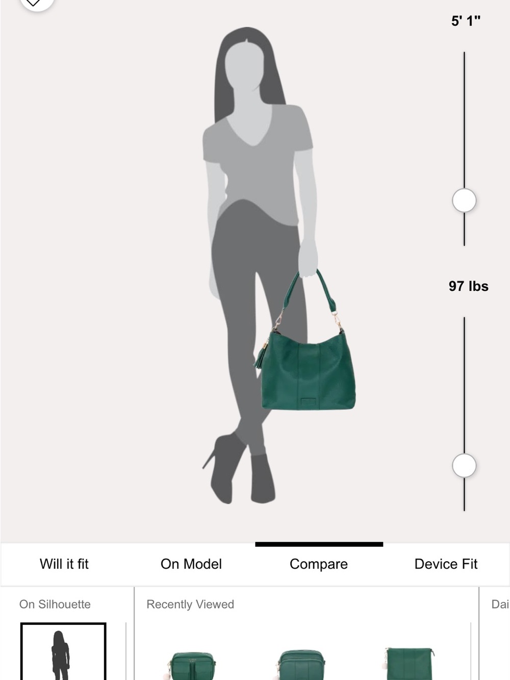 Pom Pom London Green Leather Shoulder Bag